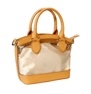 D Handbags-Tan Leather Trim