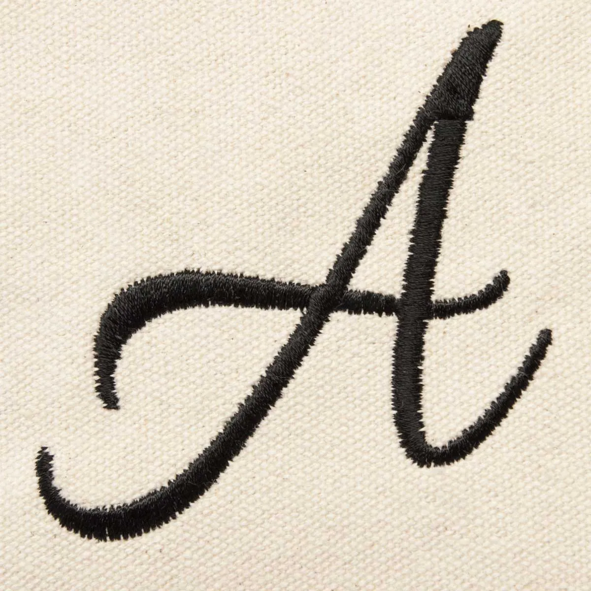 Dalix Monogram Bag Personalized Totes For Women Open Top Natural Letter A-Z
