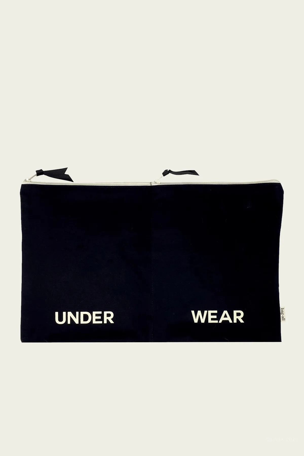 Double Lingerie Packing Pouch in Black