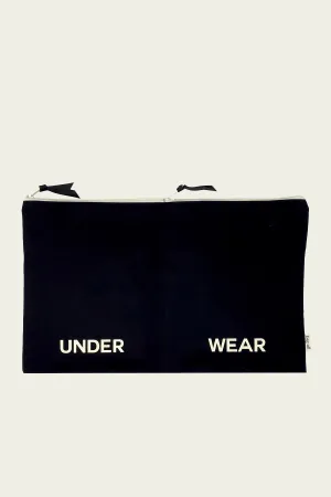 Double Lingerie Packing Pouch in Black