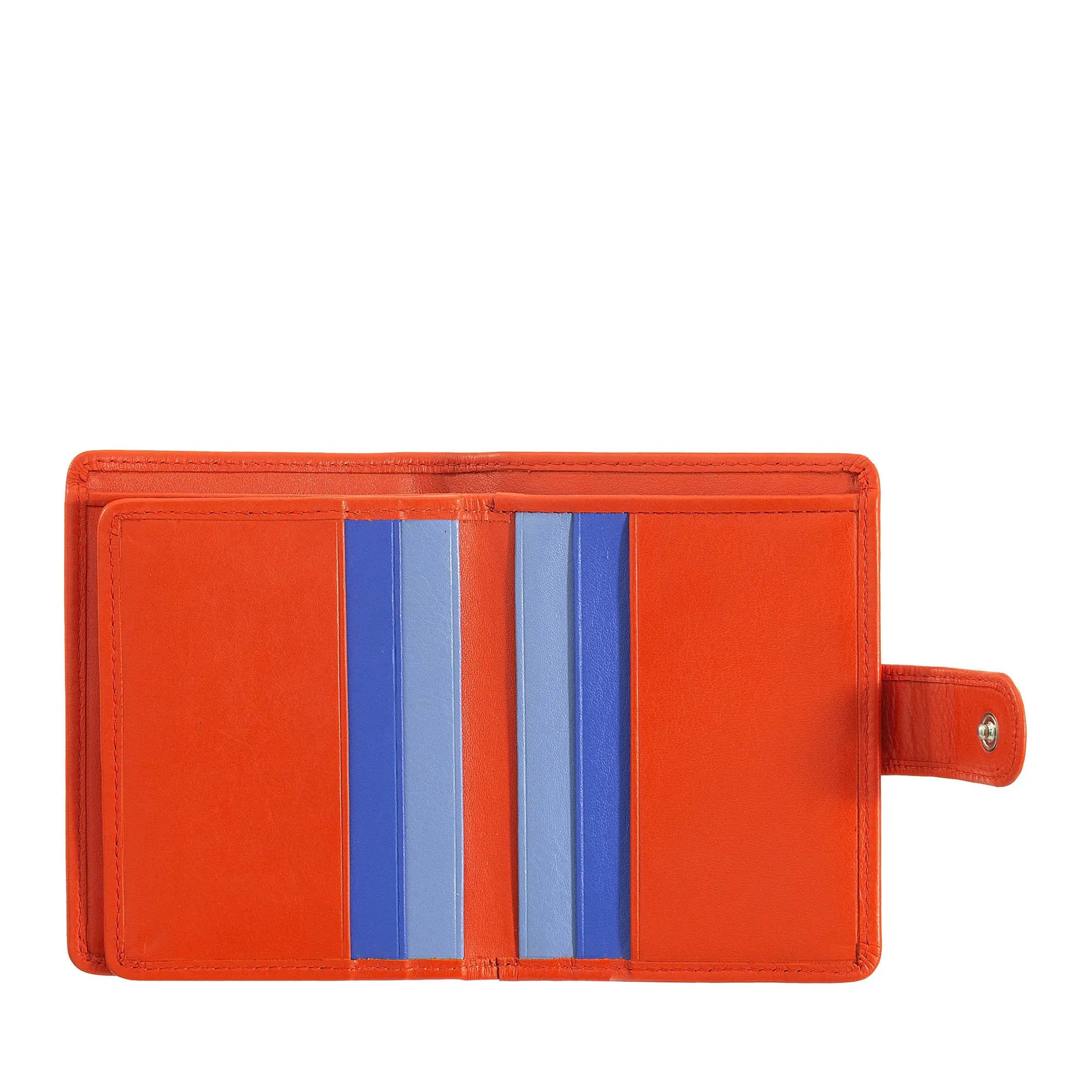 Dudu Women's Wallet in Vera Little Leather Leather Rfid Leather with Crescete Hinge Door Banknotes, External Closure