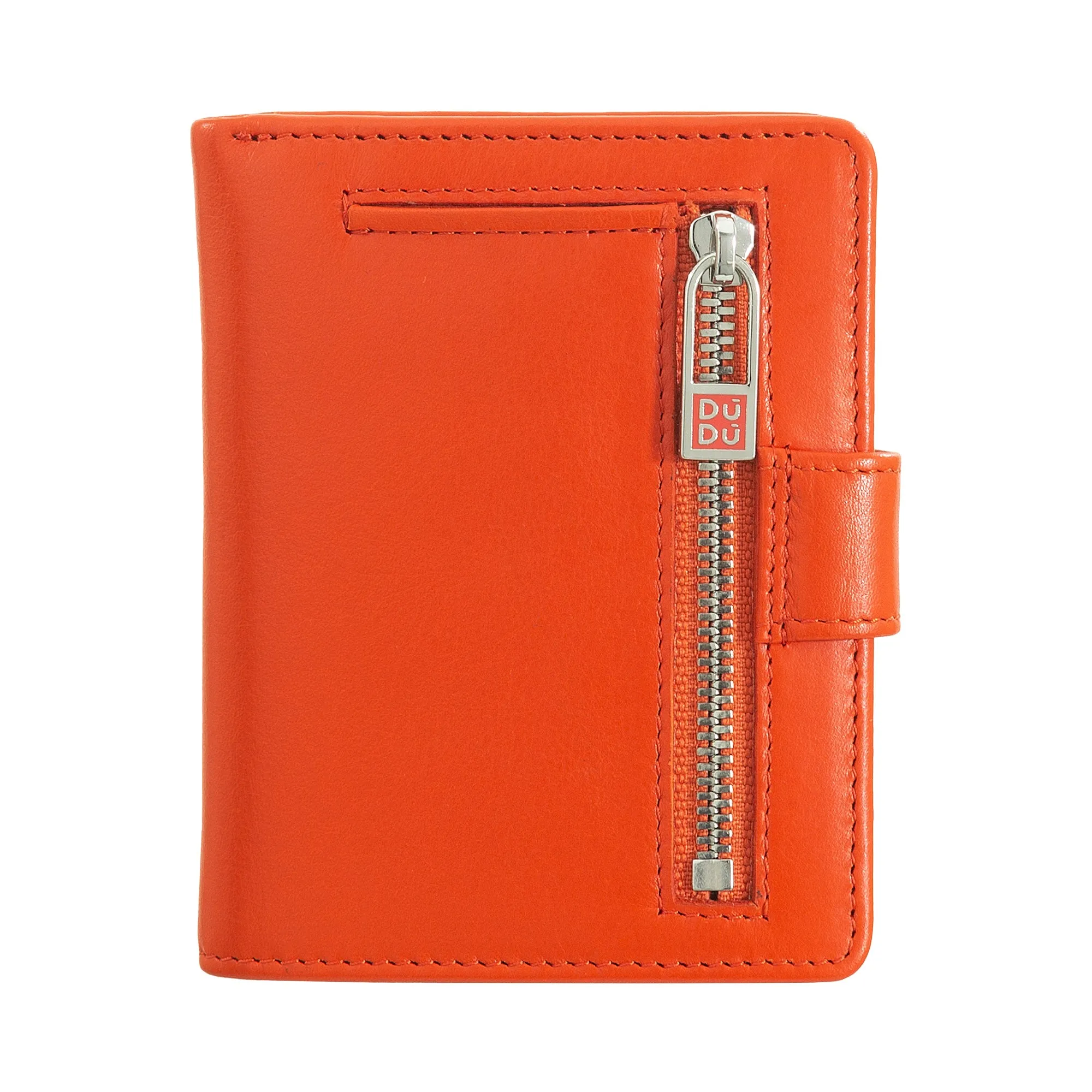 Dudu Women's Wallet in Vera Little Leather Leather Rfid Leather with Crescete Hinge Door Banknotes, External Closure