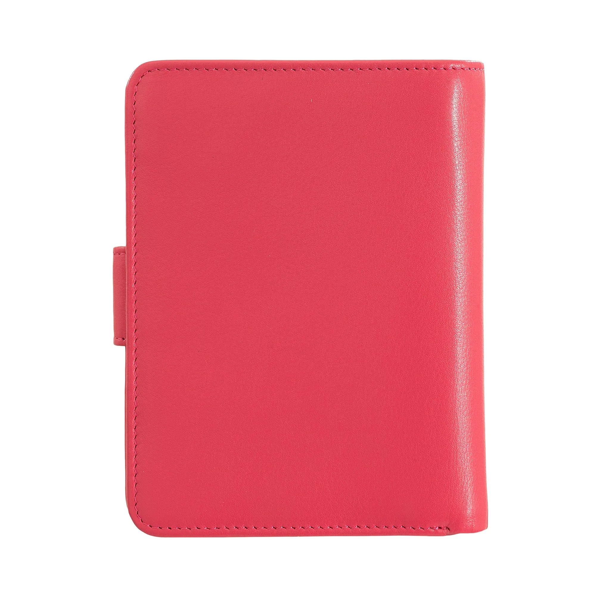 Dudu Women's Women in Soft Leather Colored RFID BLOCK WITH ZIP Credit Card holder Doors