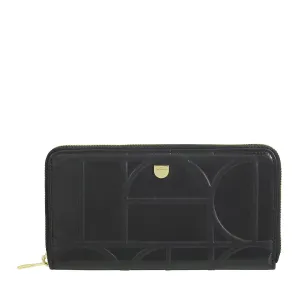 DUDU WOMEN'S WOMEN'S LARGE RFID of real printed leather, AROUND ZIP WALLS WITH CARD RATE CARD AND LAME LOCK
