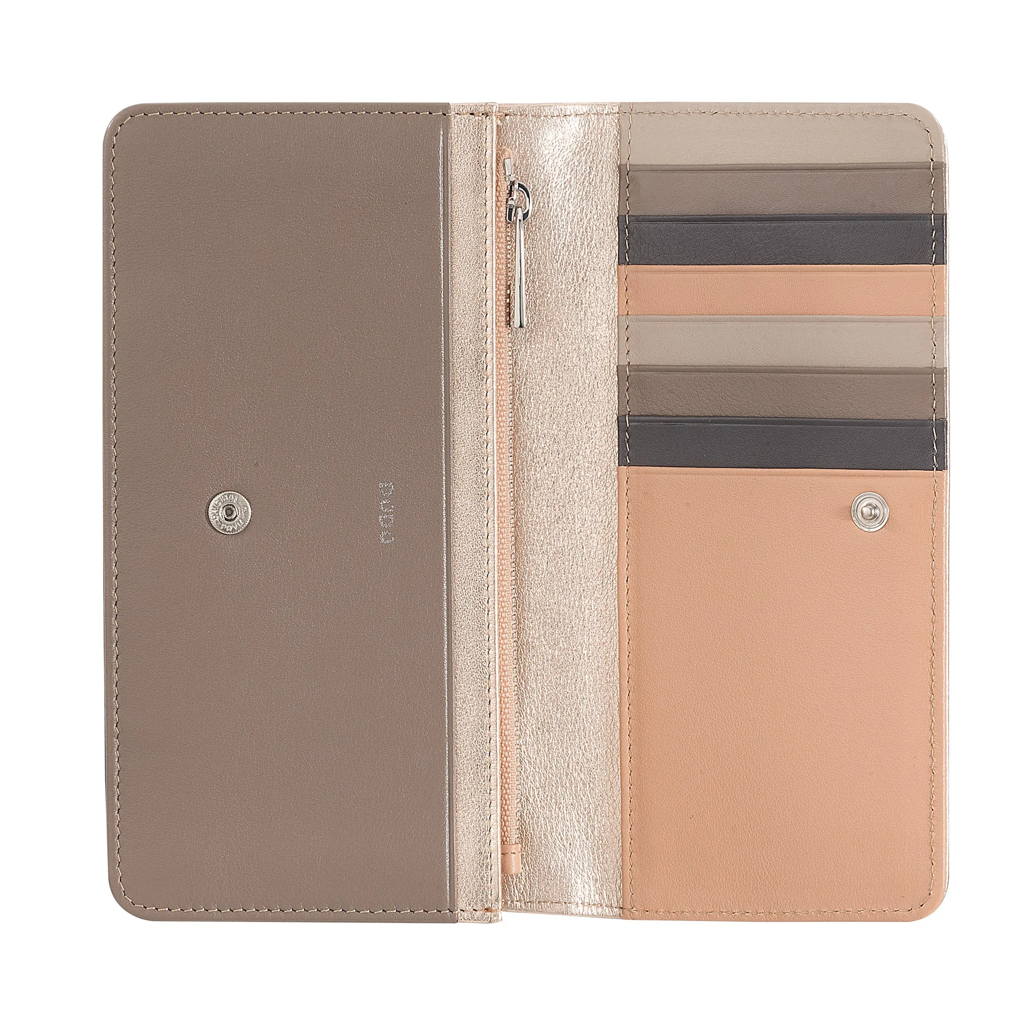DUDU WORLD WORLD WOMEN IN MULTICOLOR SOFT LEATHER RFID PUN