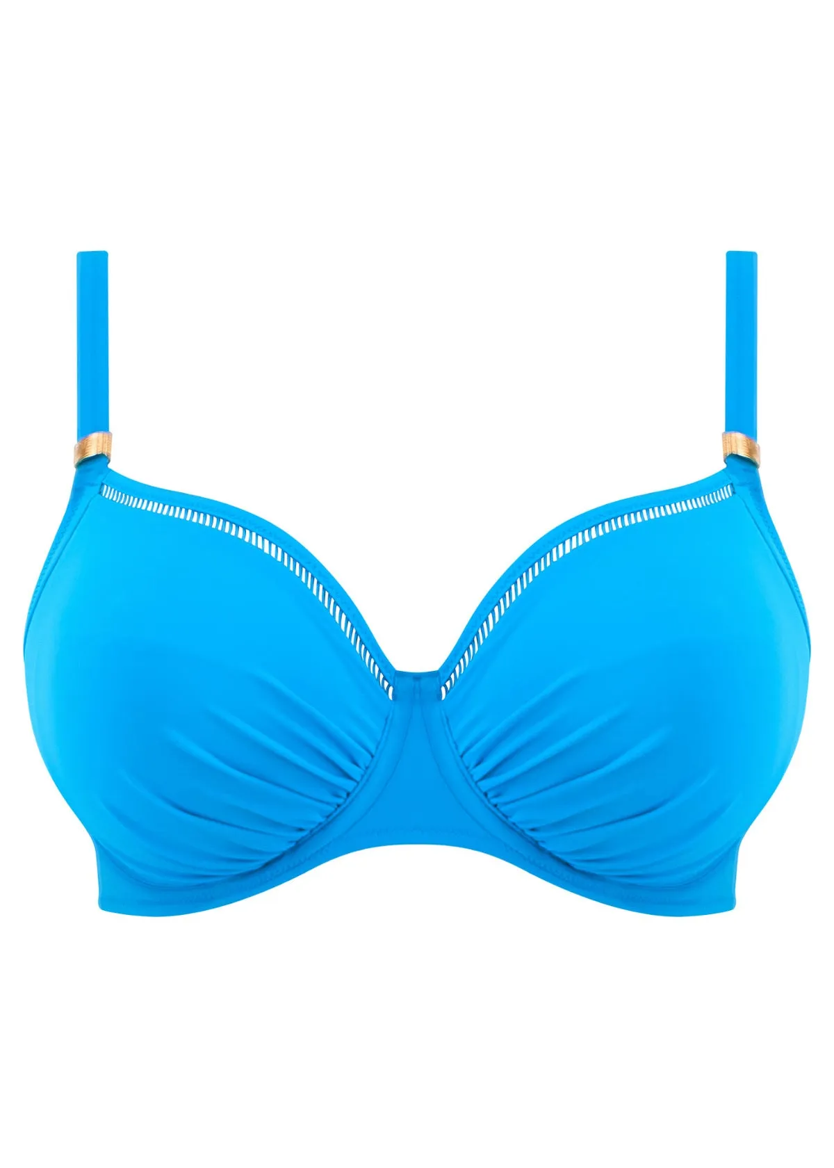 East Hampton Gathered Full Cup Bikini Top In Blue Diamond - Fantasie