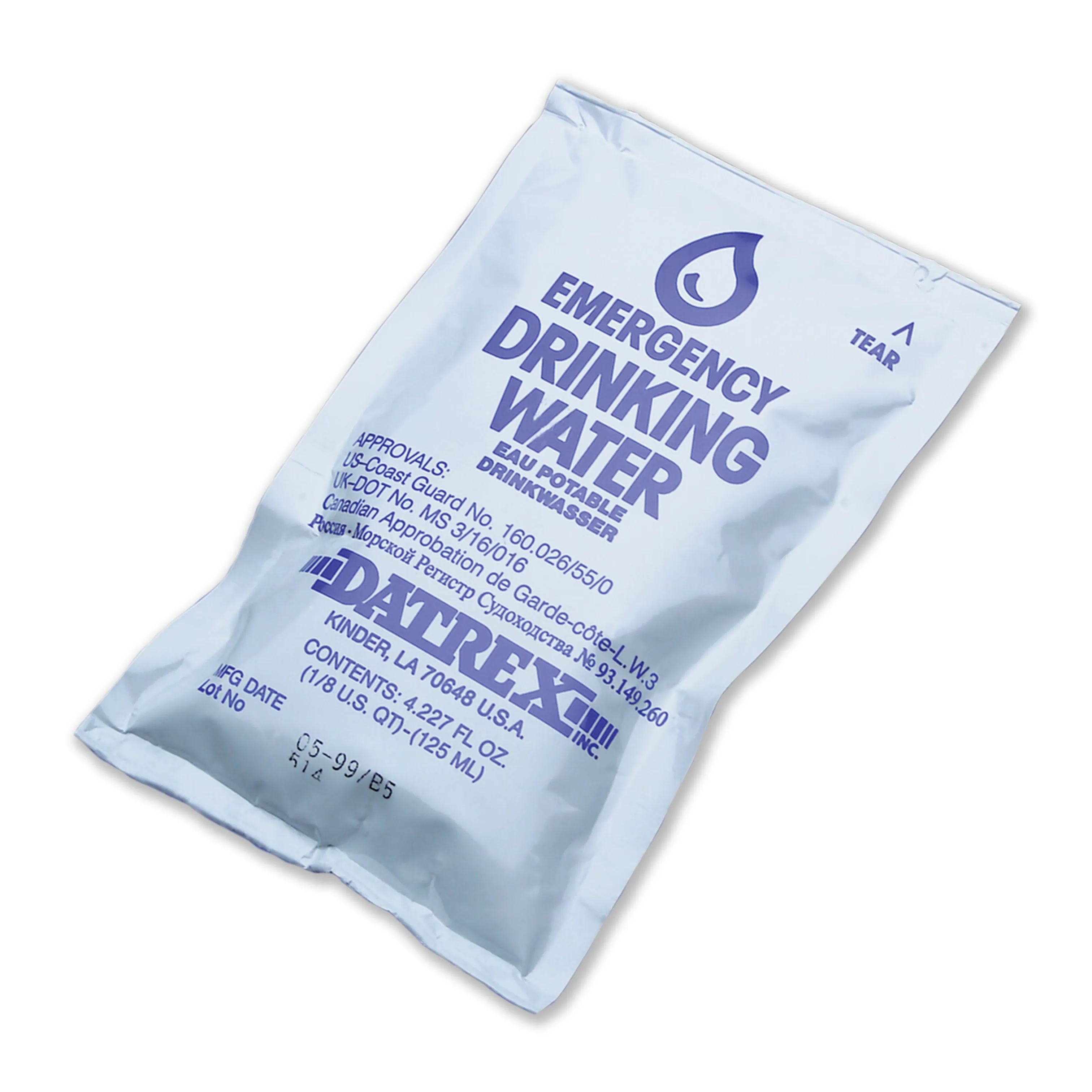 EMERGENCY OVERWRAP WATER