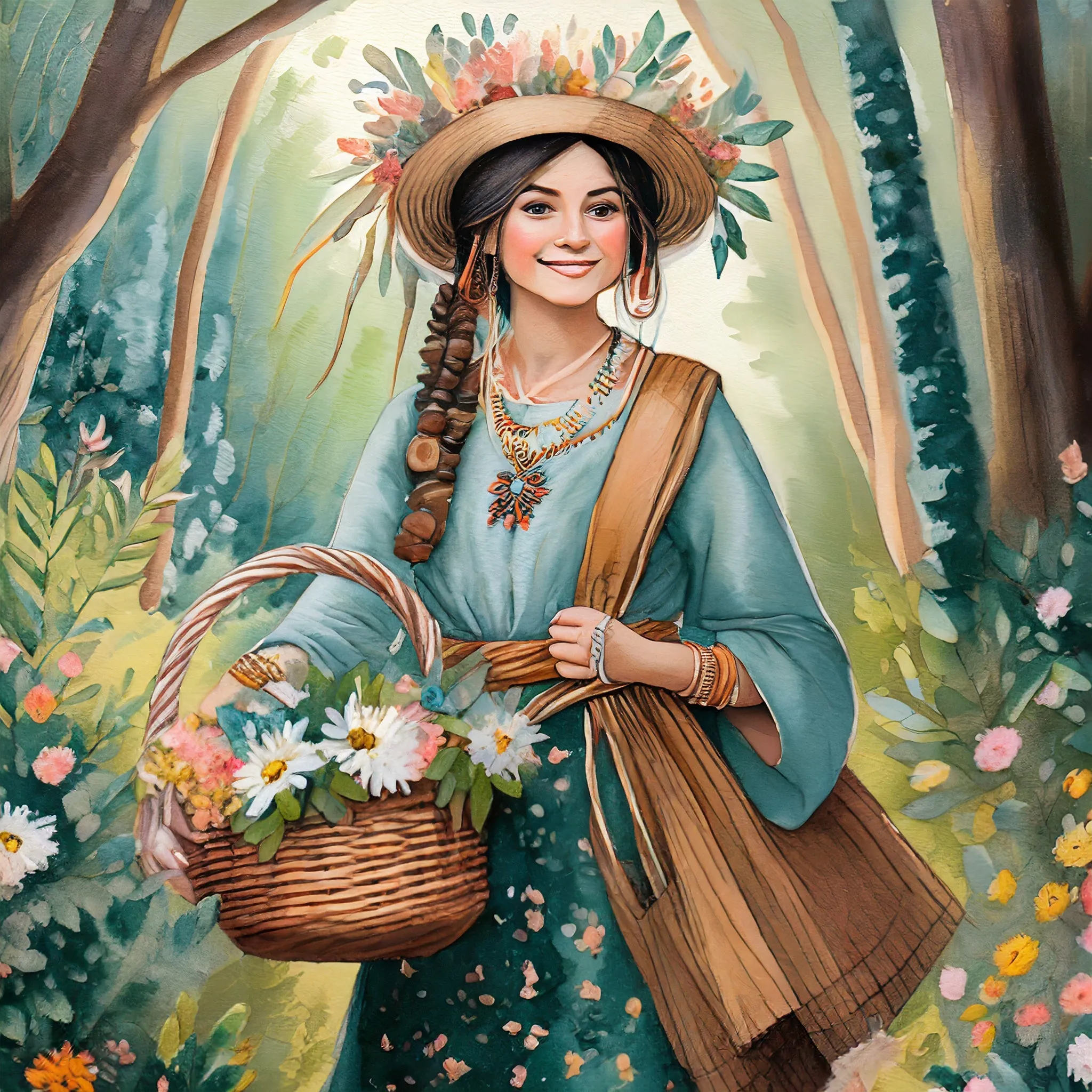 Faith - A Woodland Gatherer Cloth Shopping Tote