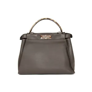 Fendi Python Trim Medium Peekaboo Bag