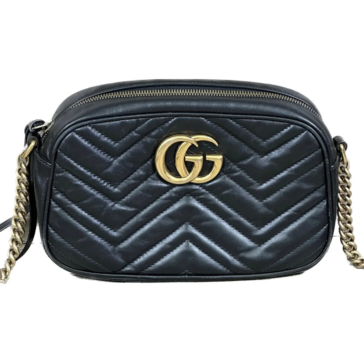 GG Marmont Small Shoulder Bag - Black