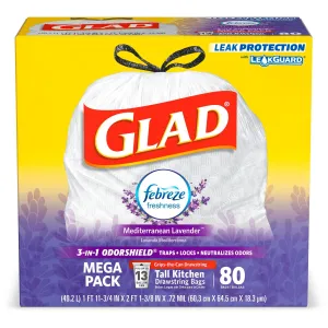 Glad ForceFlex Tall Kitchen Drawstring Trash Bags