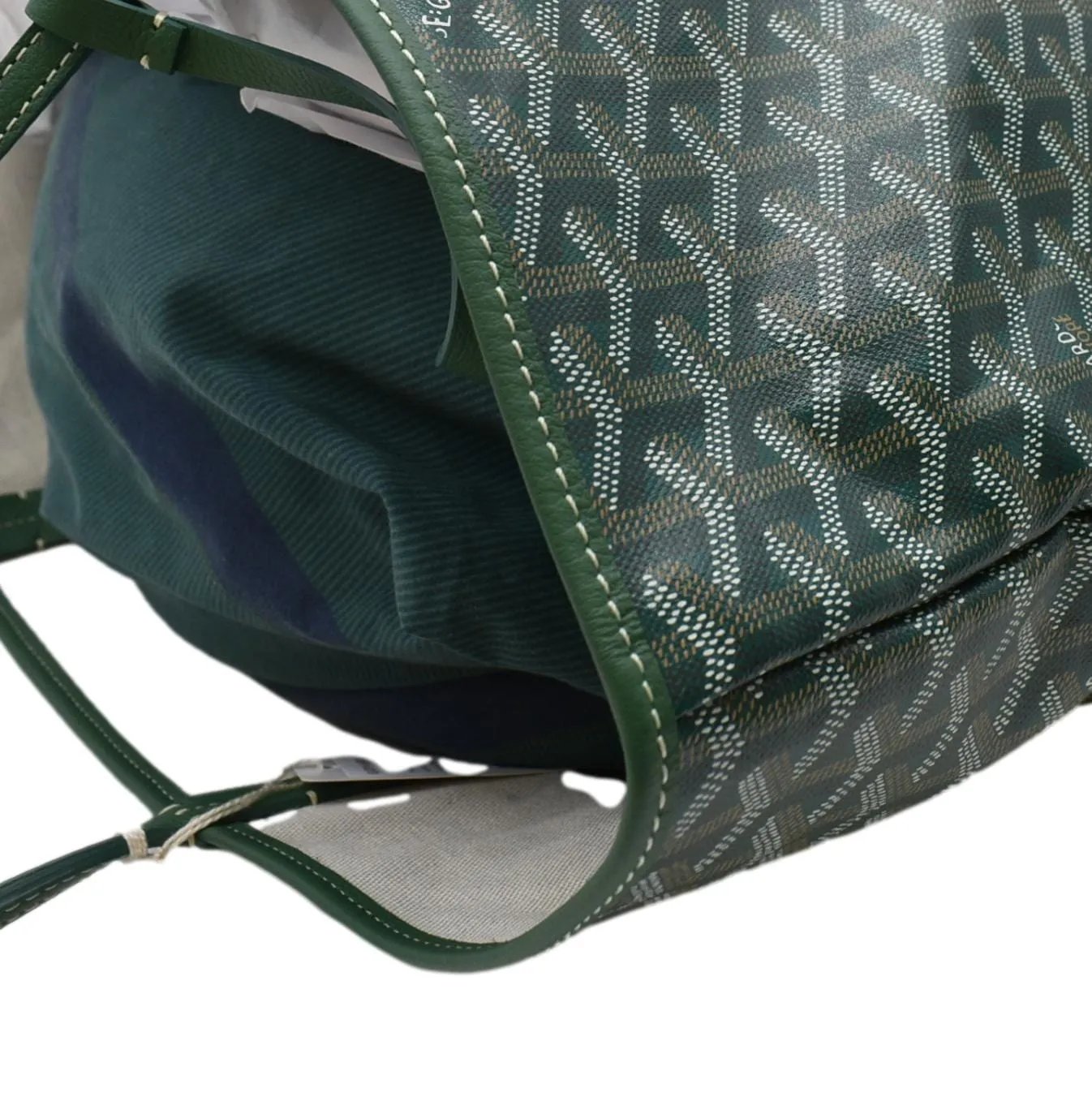 GOYARD Saint Louis GM Canvas Tote Bag Green