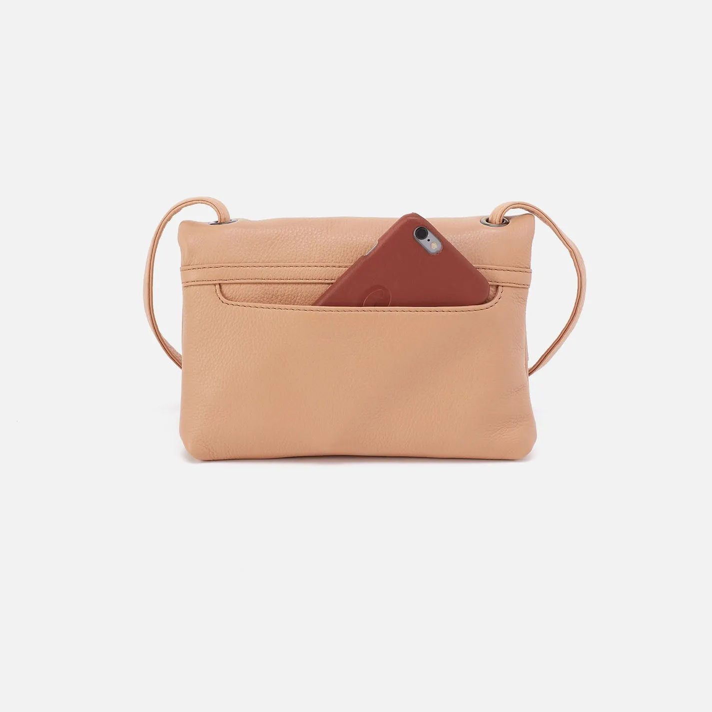 Grant Small Crossbody In Pebbled Leather - Porcini
