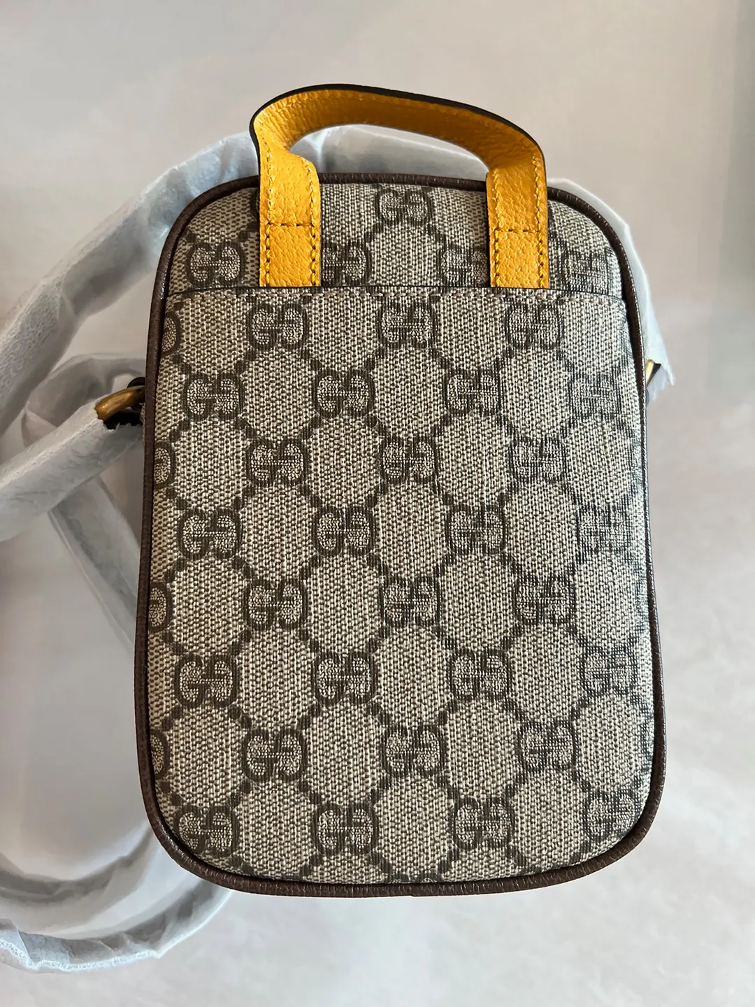 Gucci Neo Vintage Logo Mini Beige Ebony GG Brown Italy Shoulder Bag Handbag New