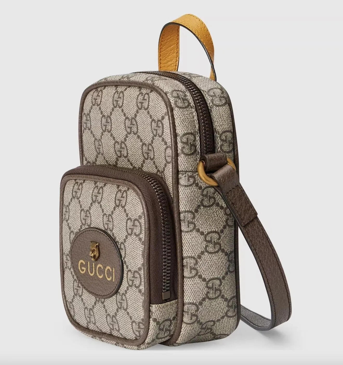 Gucci Neo Vintage Logo Mini Beige Ebony GG Brown Italy Shoulder Bag Handbag New