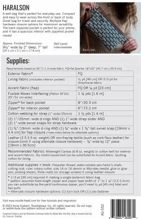 Haralson Belt Bag Pattern by Noodlehead