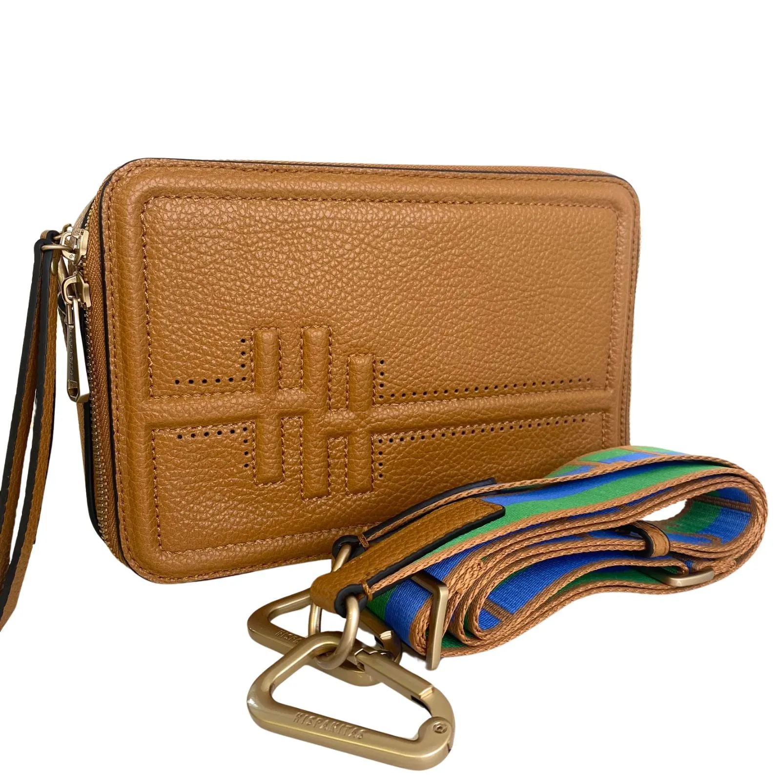Hispanitas Tan Leather Crossbody Camera Bag