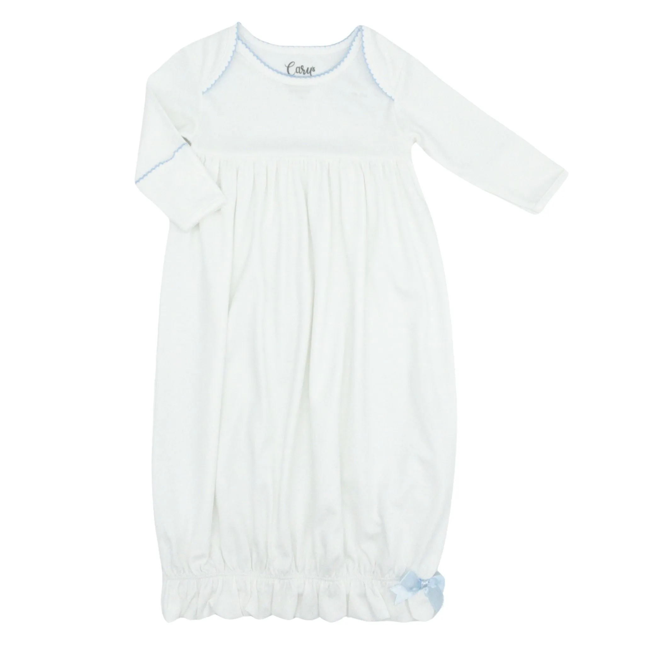 Lap Shoulder Gown w/ Picot Trim