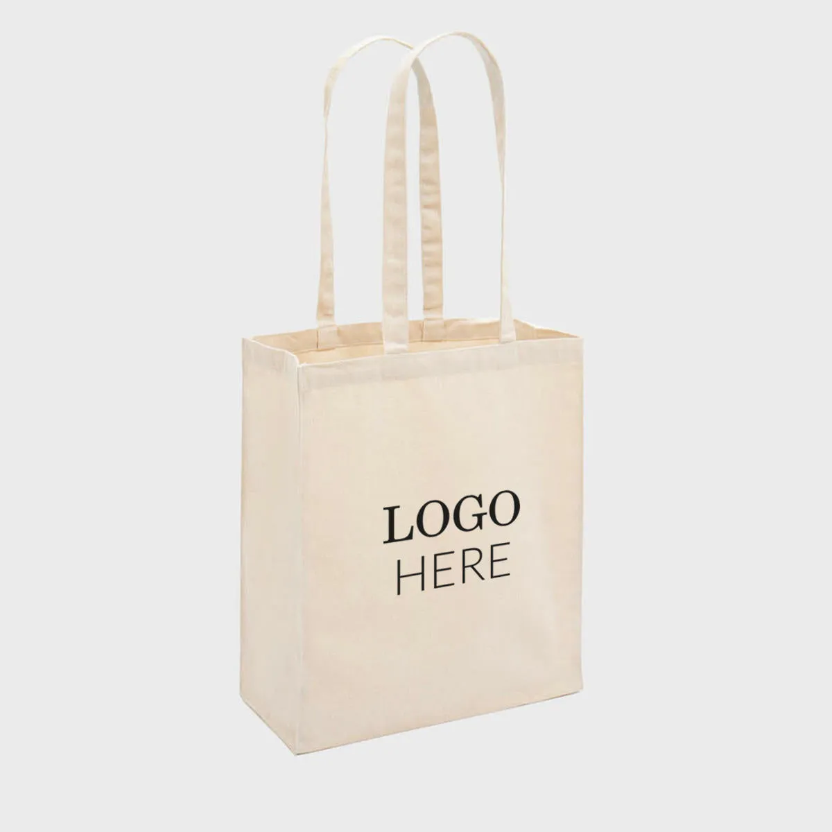 Large natural 10oz recycled canvas bag with gusset