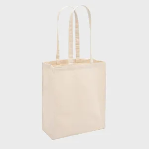 Large natural 10oz recycled canvas bag with gusset