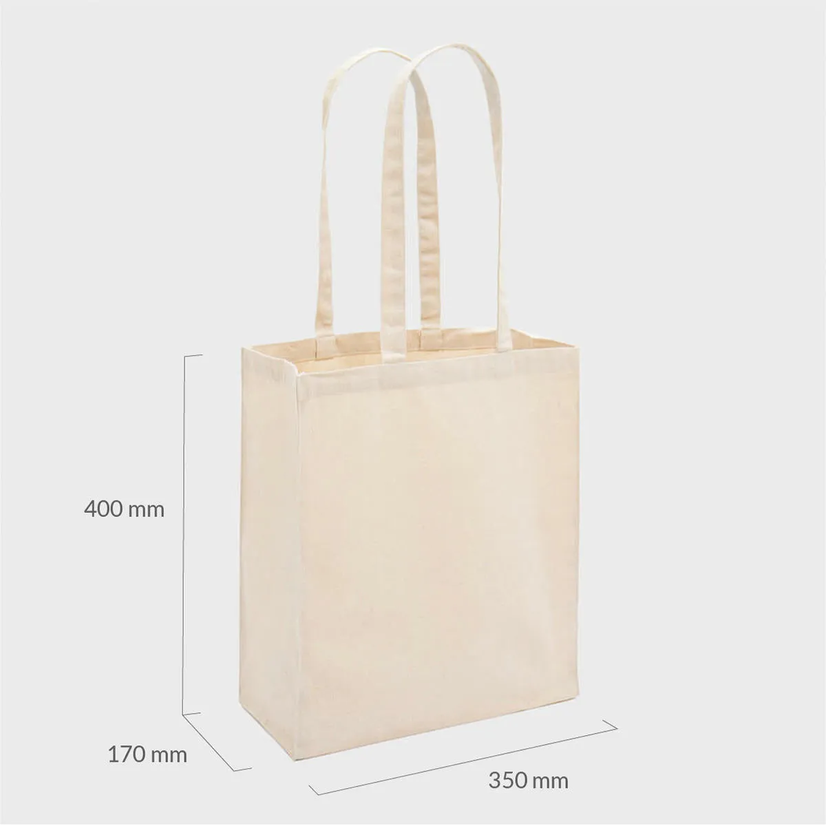 Large natural 10oz recycled canvas bag with gusset