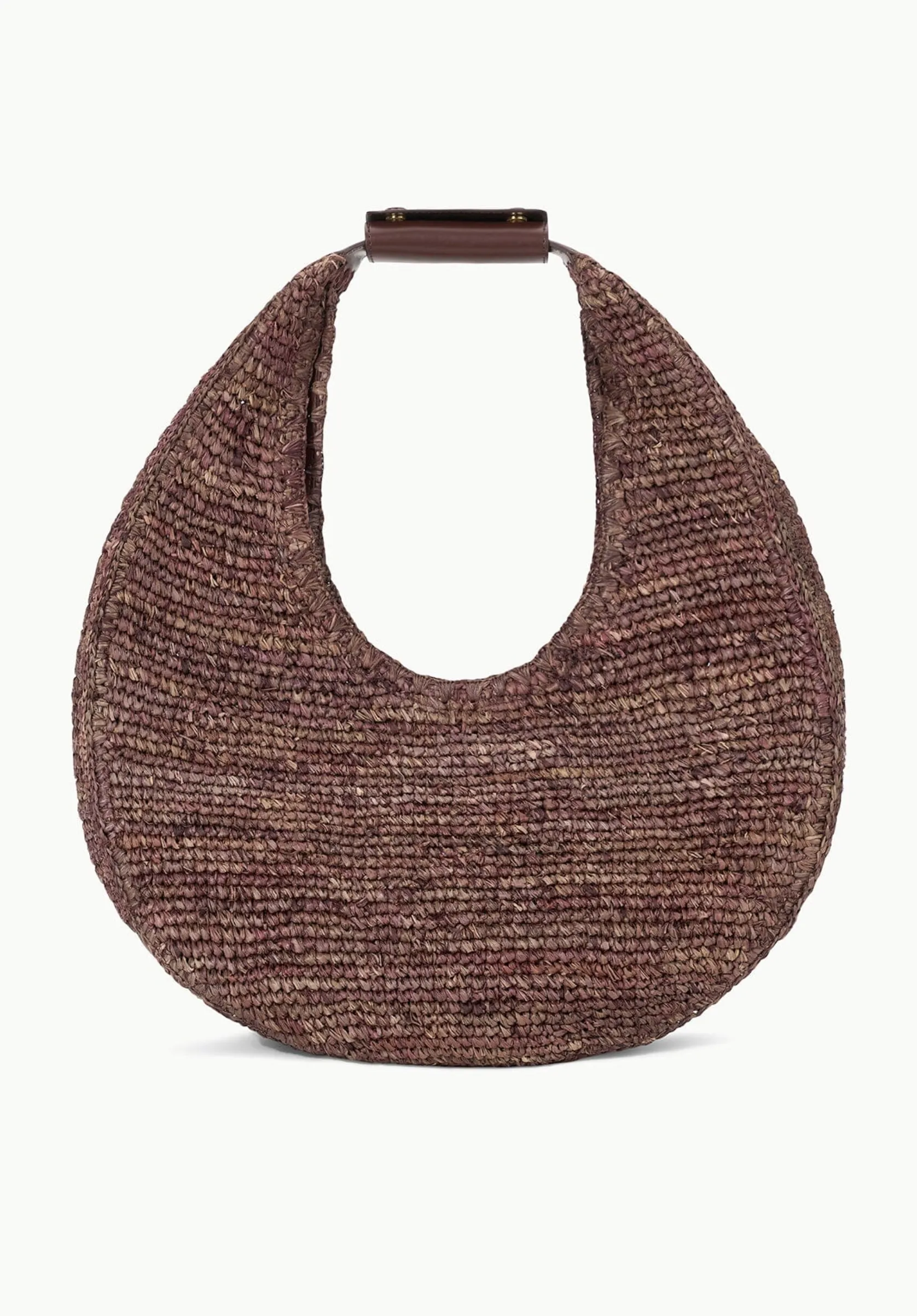 Large Raffia Moon Tote Bag
