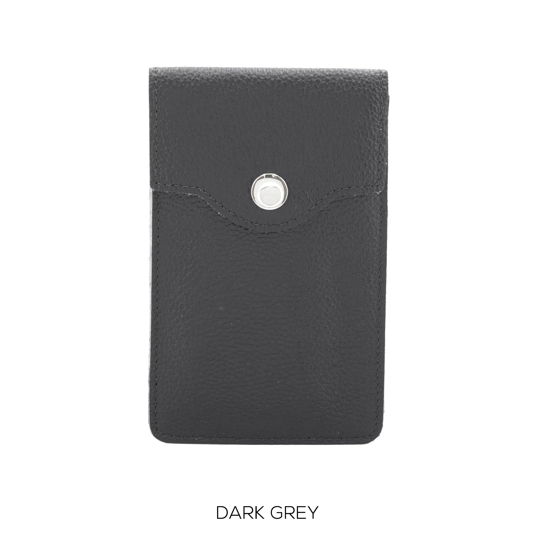 Leather Phone Crossbody Bag in Grey