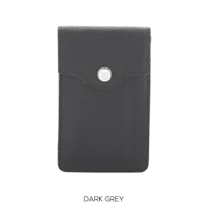 Leather Phone Crossbody Bag in Grey