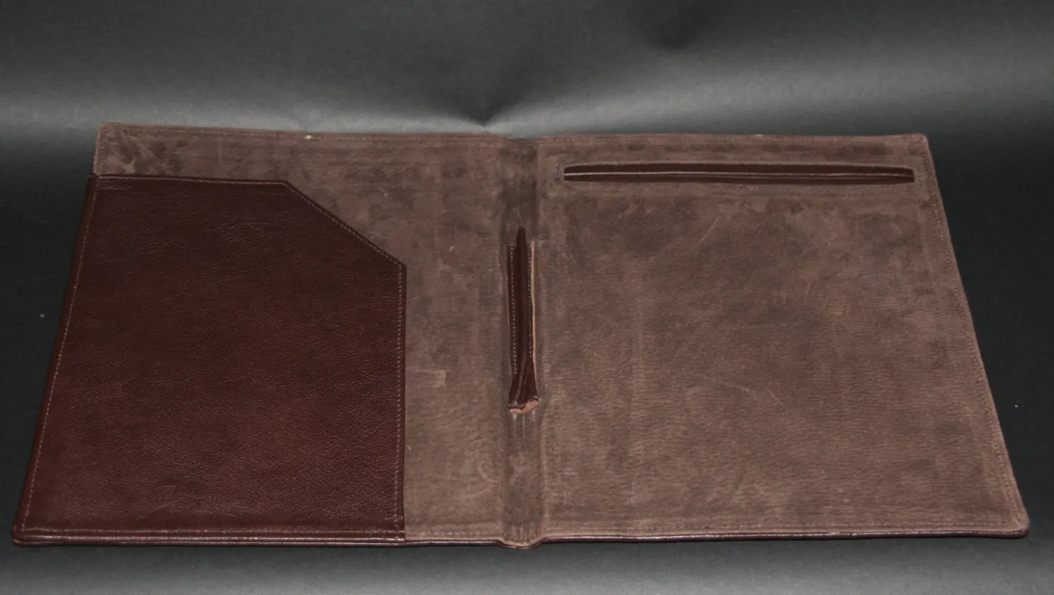 Leather Portfolio Brown With Nguni Hide Inlay