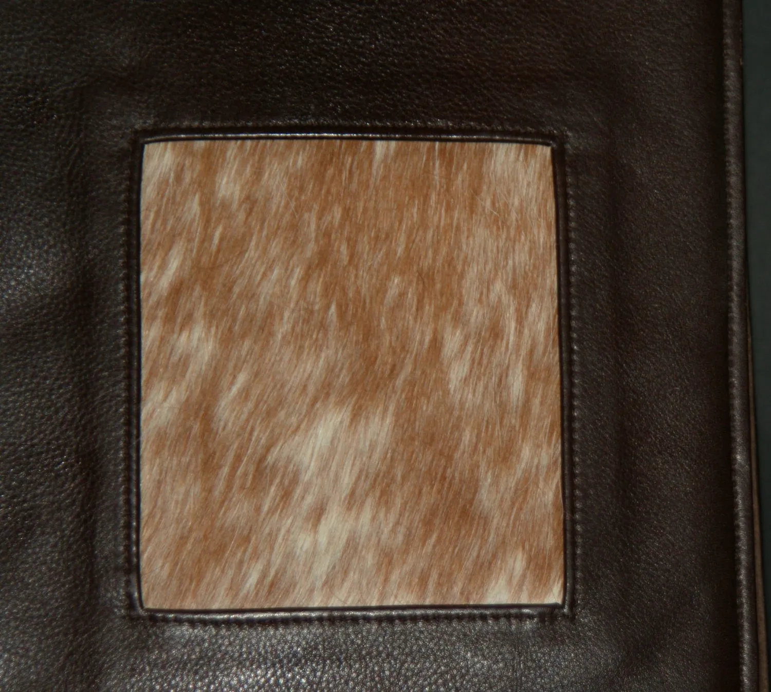 Leather Portfolio Brown With Nguni Hide Inlay
