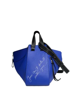 Loewe Selfridge's Exclusive Blue Leather Can't Take It Small Hammock Bag
