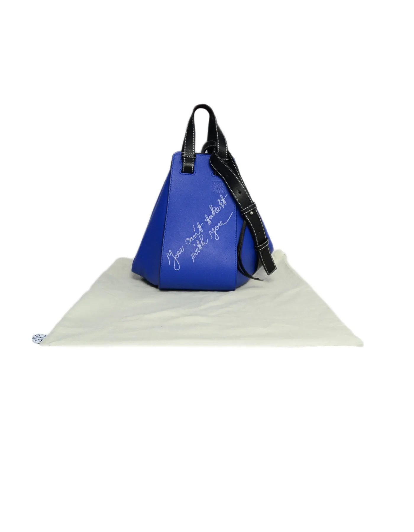 Loewe Selfridge's Exclusive Blue Leather Can't Take It Small Hammock Bag
