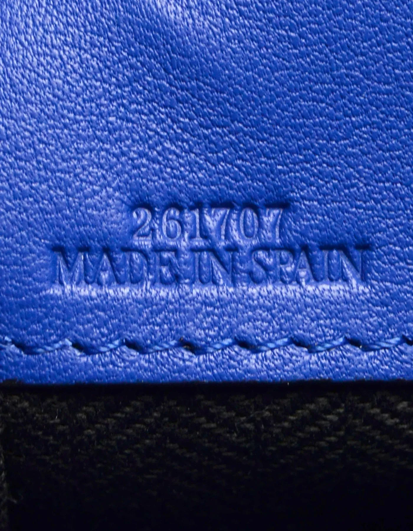 Loewe Selfridge's Exclusive Blue Leather Can't Take It Small Hammock Bag
