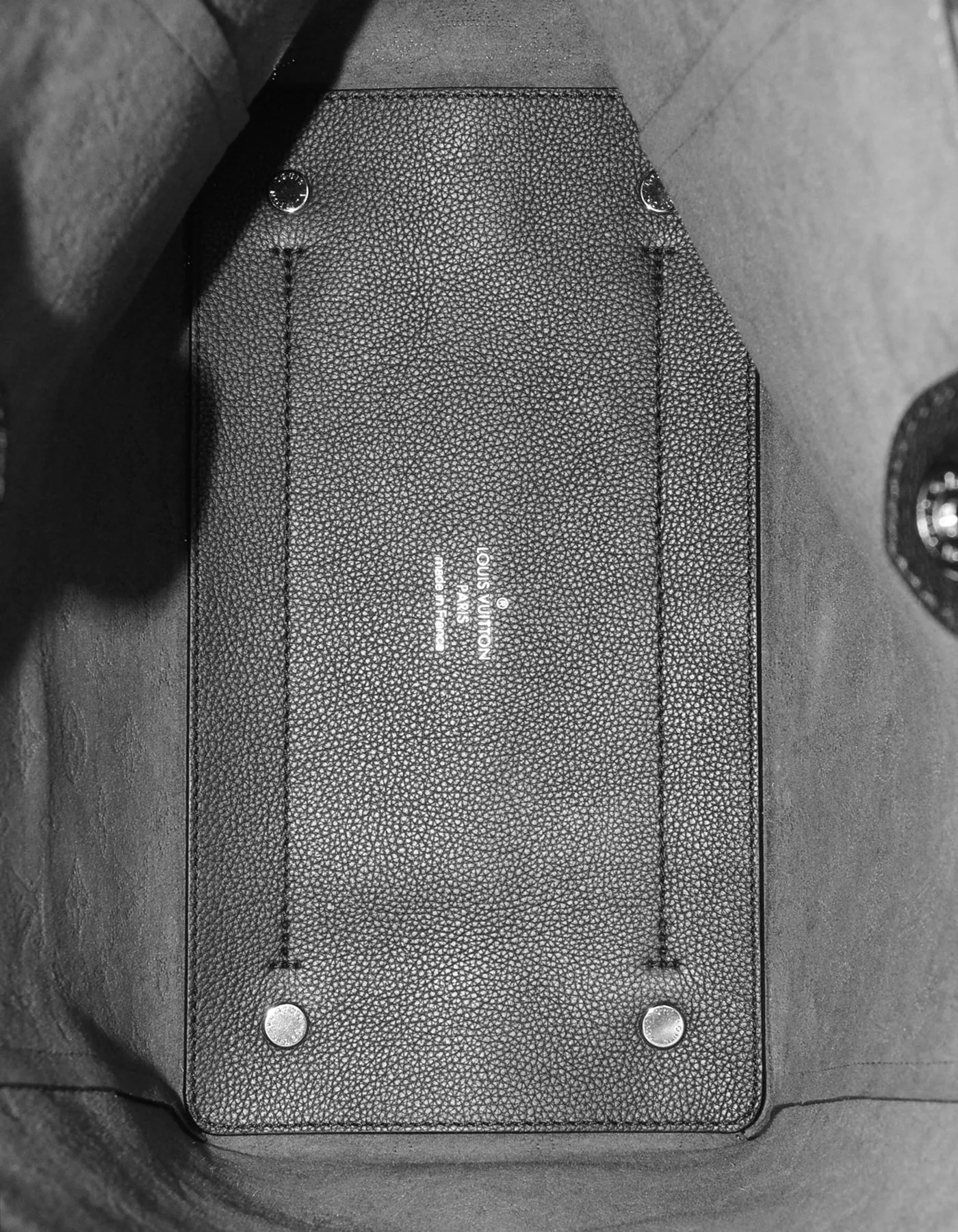 Louis Vuitton Black Mahina Leather Perforated Monogram Hina MM Bag
