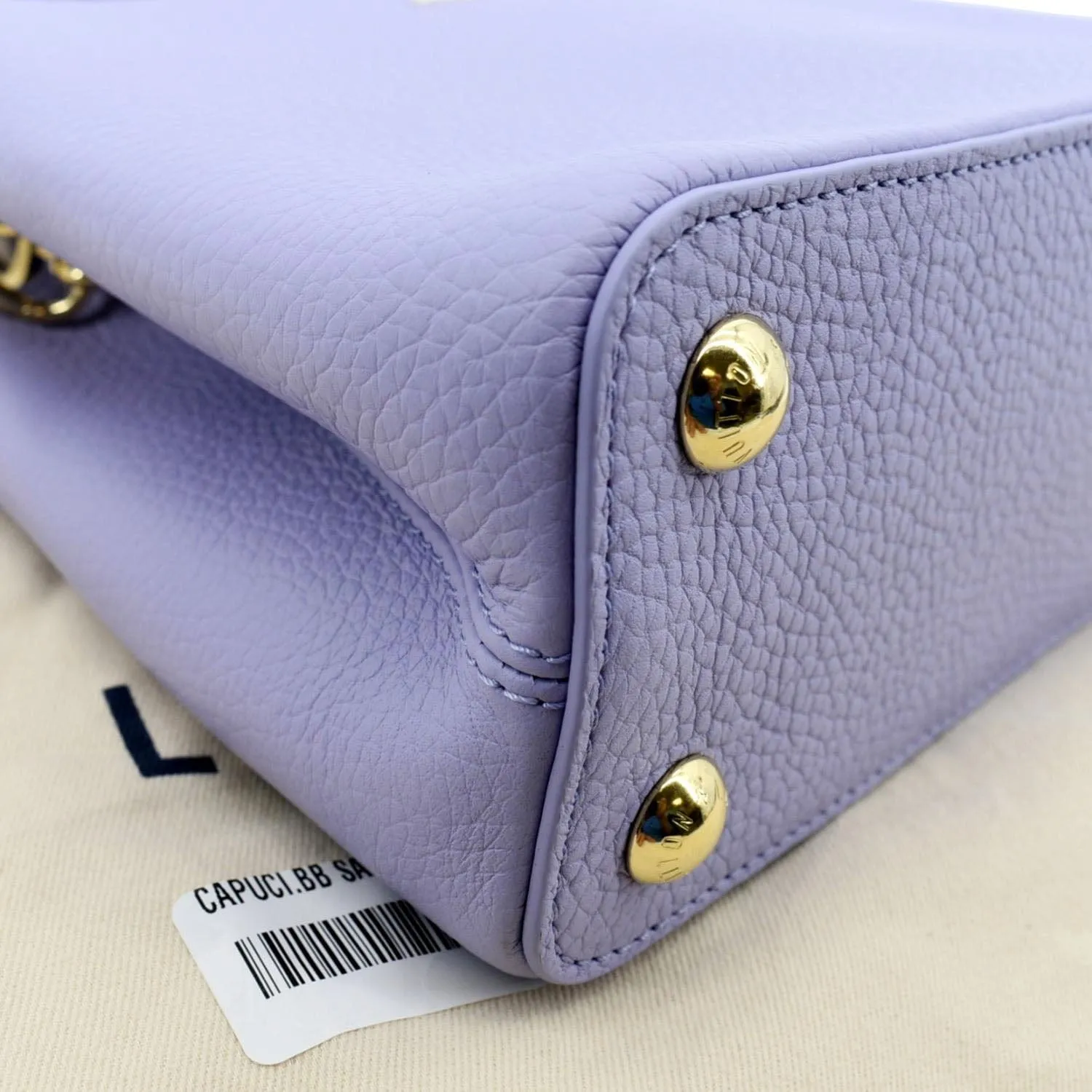 LOUIS VUITTON Capucines BB Taurillon Leather Shoulder Bag Purple