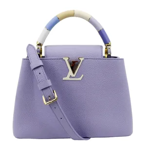 LOUIS VUITTON Capucines BB Taurillon Leather Shoulder Bag Purple