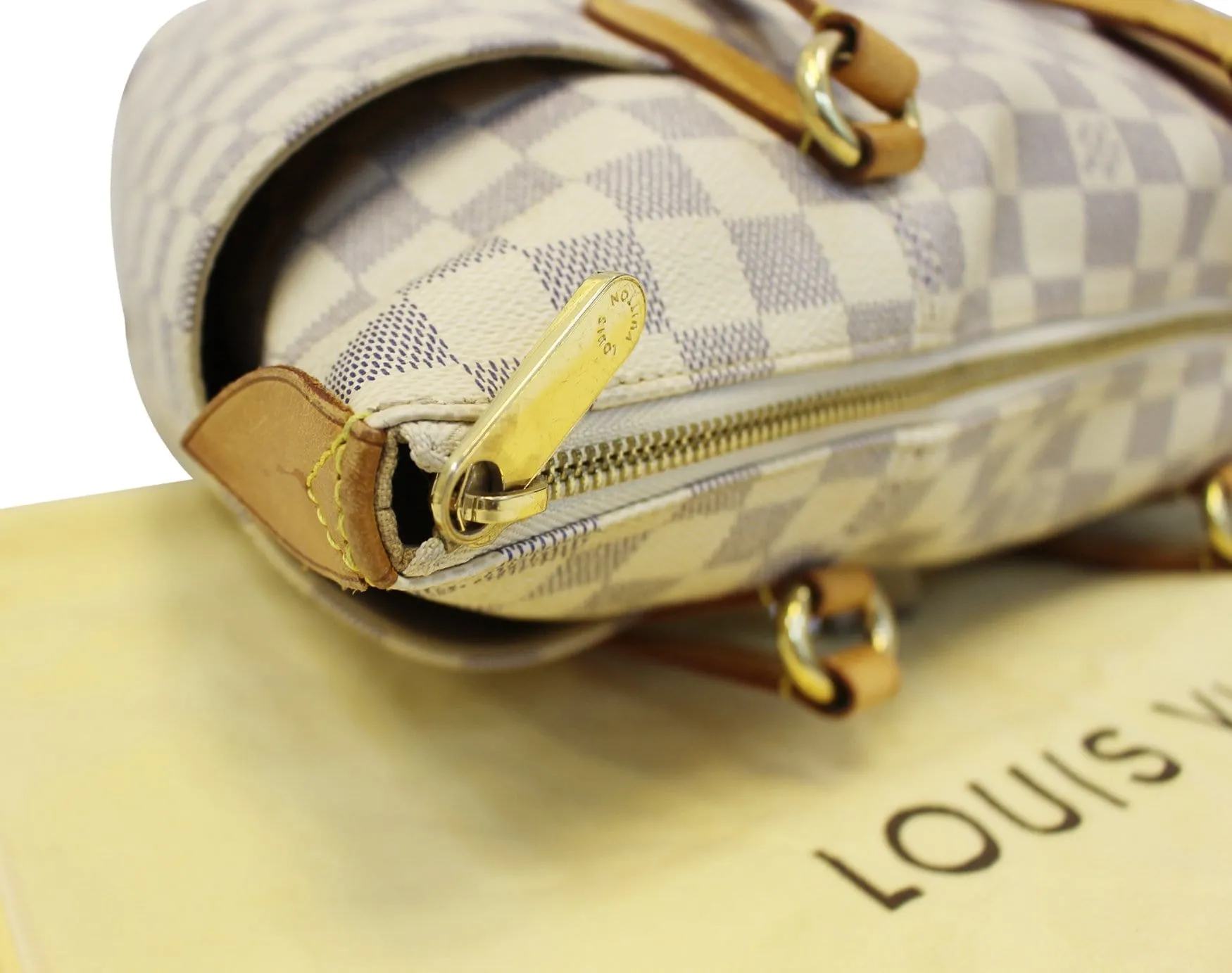 Louis Vuitton Damier Azur Totally PM Brown Shoulder Handbag