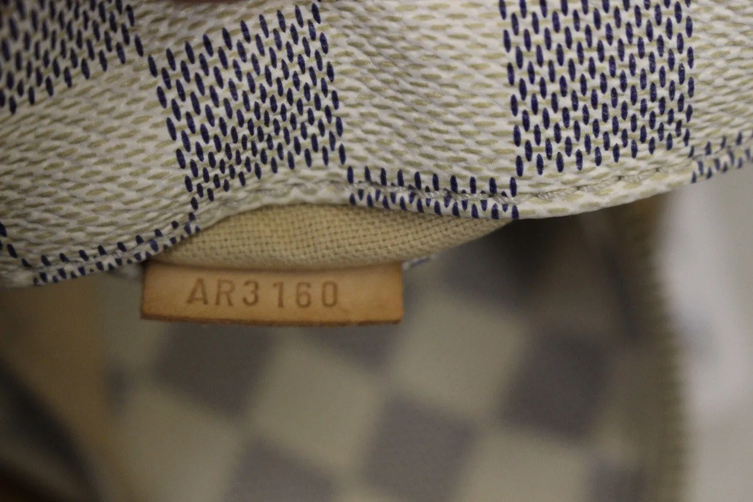 Louis Vuitton Damier Azur Totally PM Brown Shoulder Handbag