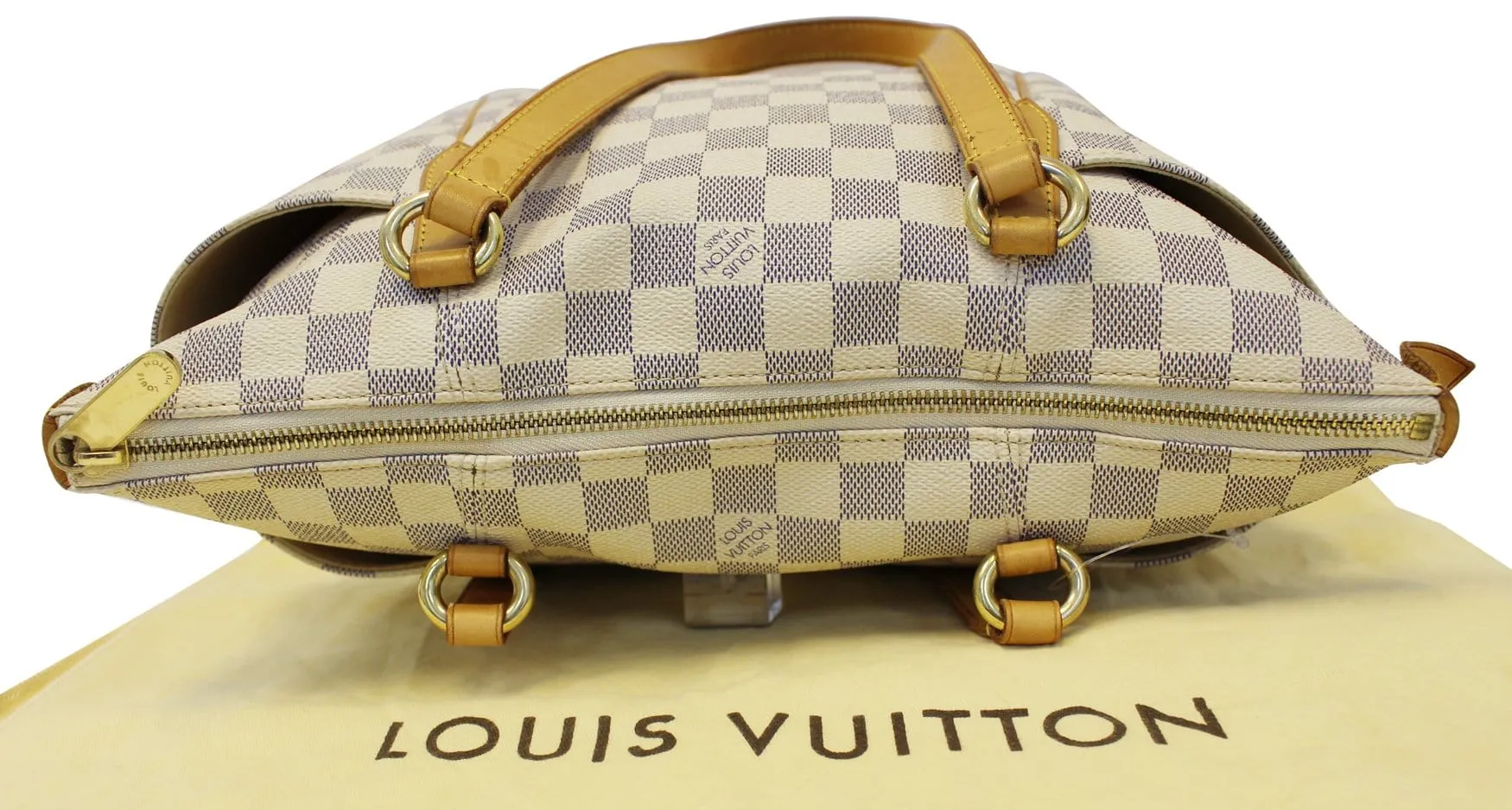 Louis Vuitton Damier Azur Totally PM Brown Shoulder Handbag