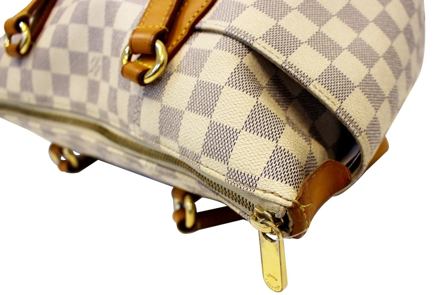 Louis Vuitton Damier Azur Totally PM Brown Shoulder Handbag