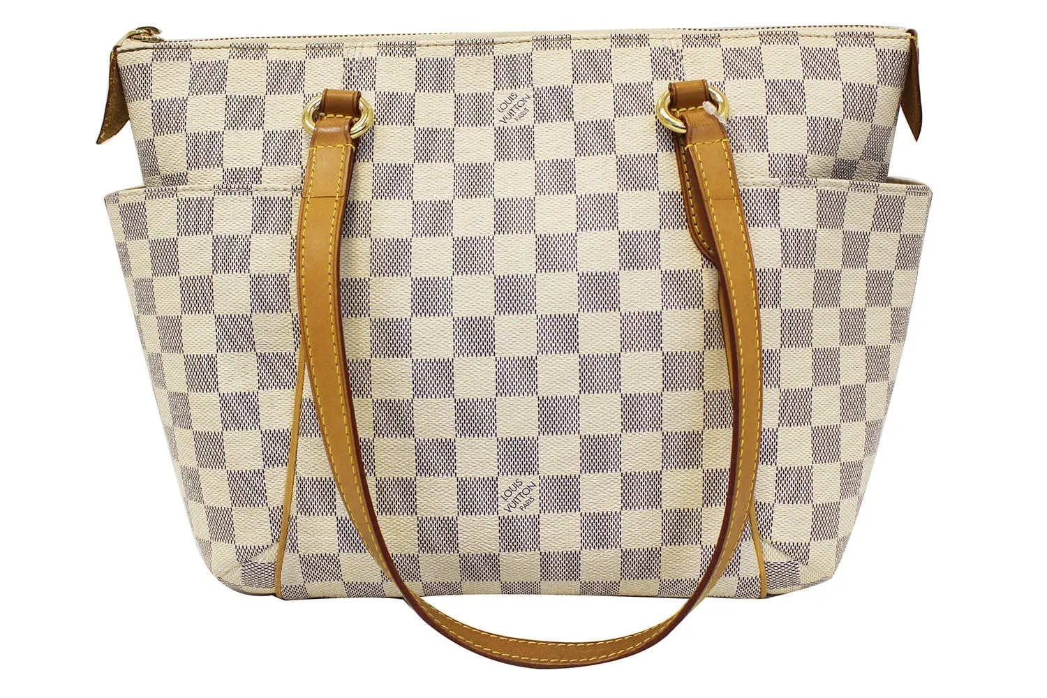 Louis Vuitton Damier Azur Totally PM Brown Shoulder Handbag