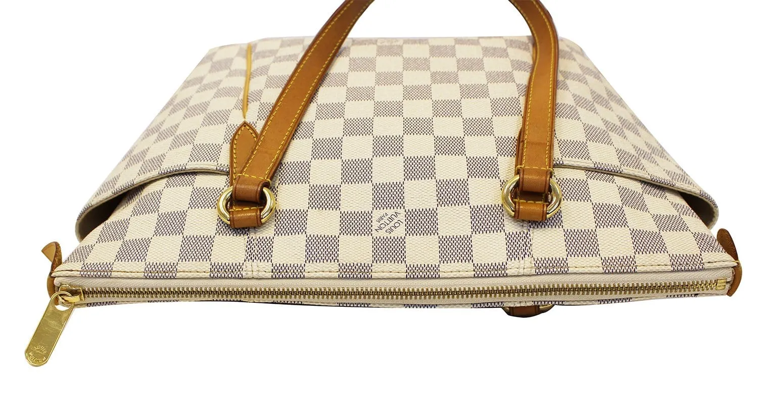 Louis Vuitton Damier Azur Totally PM Brown Shoulder Handbag