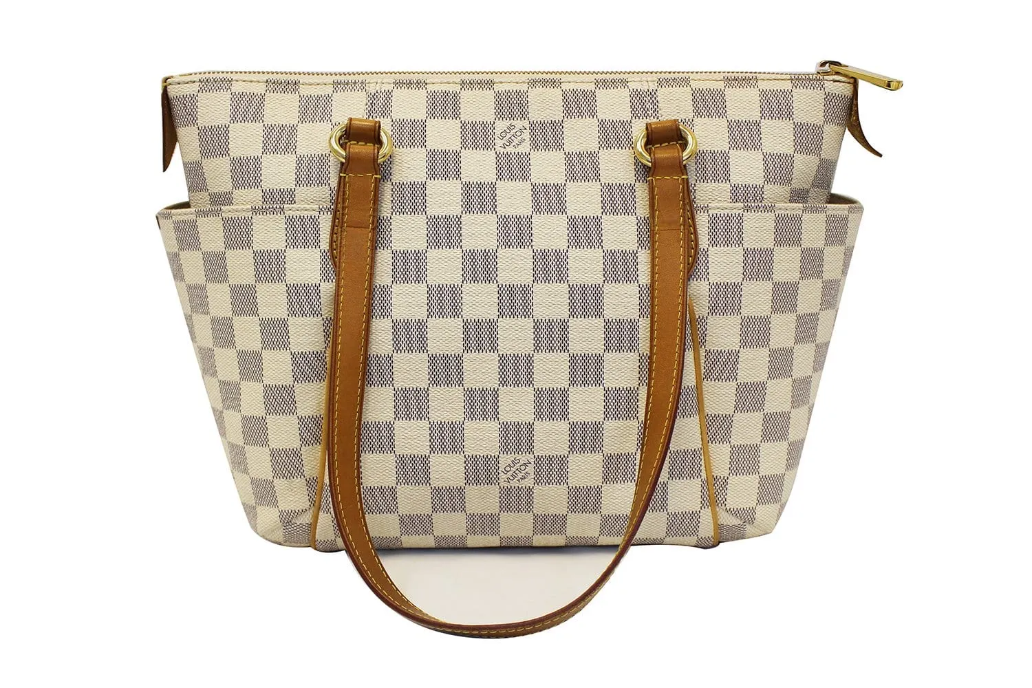 Louis Vuitton Damier Azur Totally PM Brown Shoulder Handbag