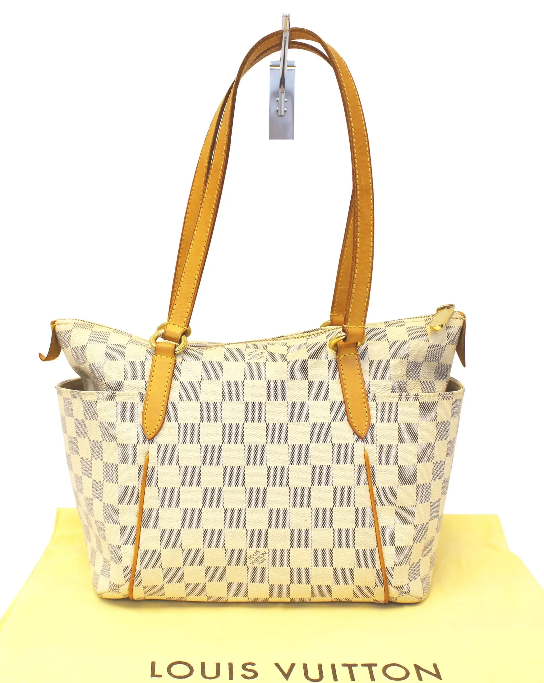 Louis Vuitton Damier Azur Totally PM Brown Shoulder Handbag