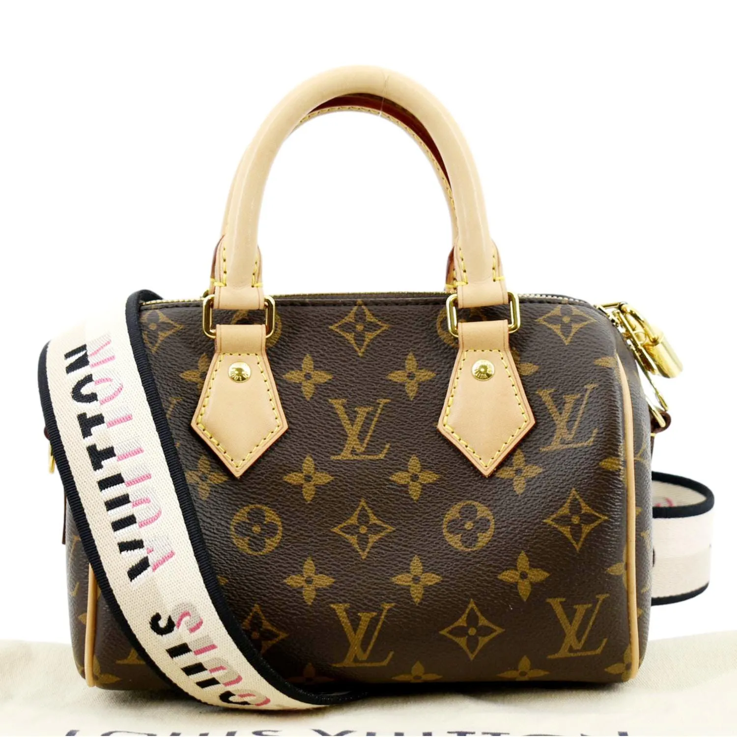 LOUIS VUITTON Giant Speedy Bandouliere 20 Monogram Canvas Shoulder Bag Brown