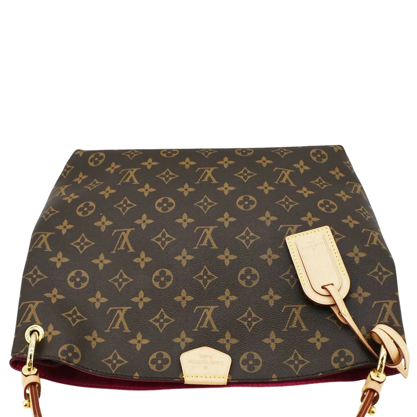 LOUIS VUITTON Graceful PM Monogram Canvas Hobo Shoulder Bag Brown