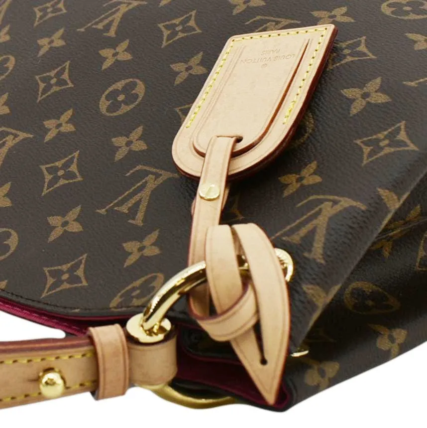 LOUIS VUITTON Graceful PM Monogram Canvas Hobo Shoulder Bag Brown