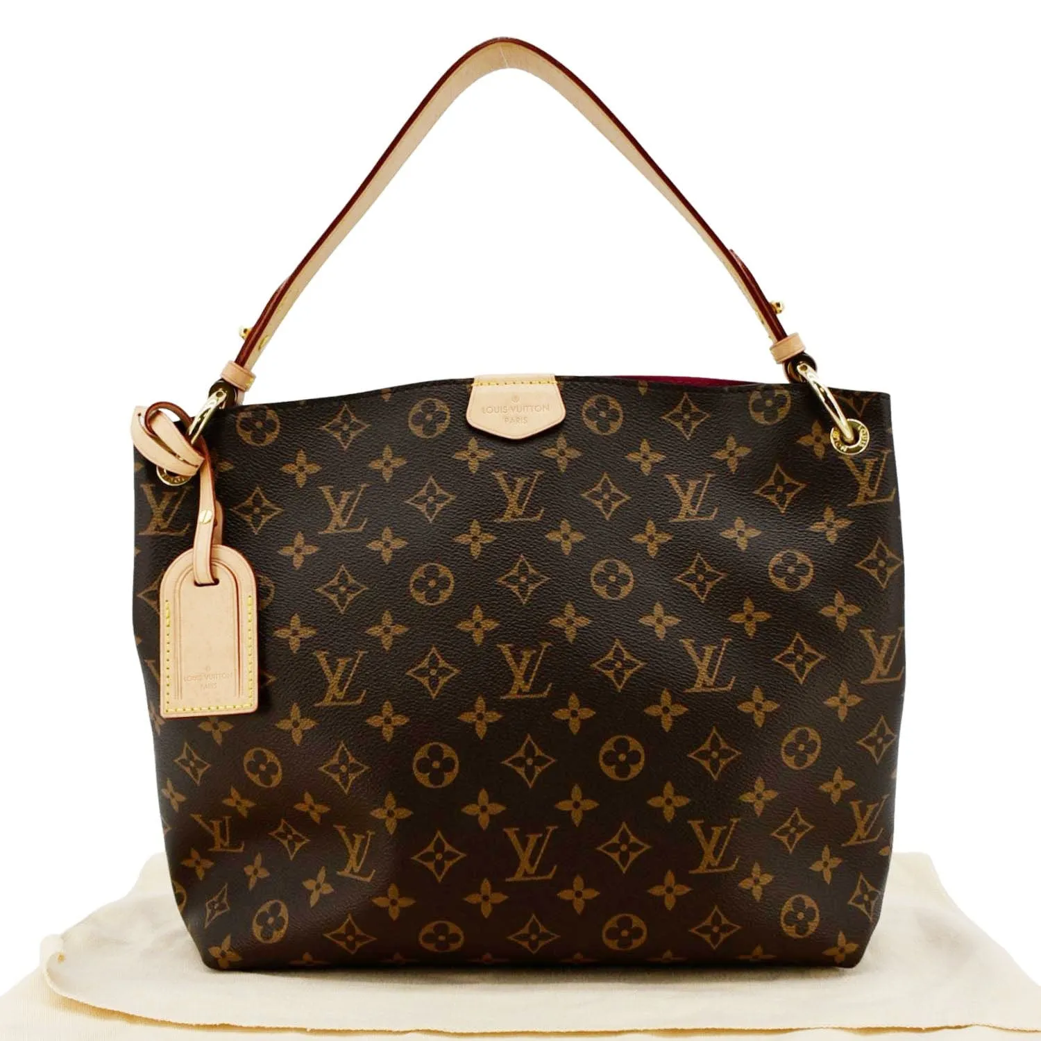 LOUIS VUITTON Graceful PM Monogram Canvas Hobo Shoulder Bag Brown