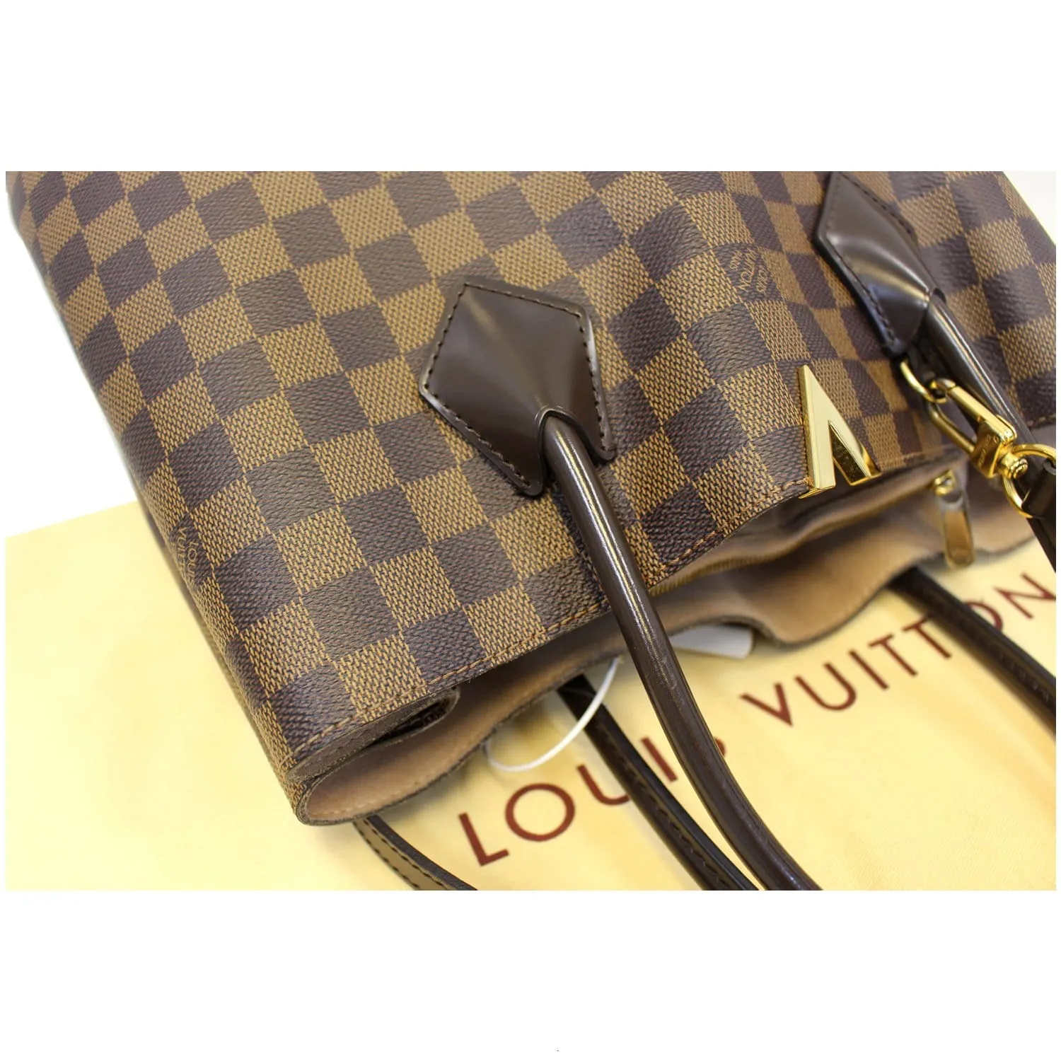 LOUIS VUITTON Kensington Damier Ebene Shoulder Handbag