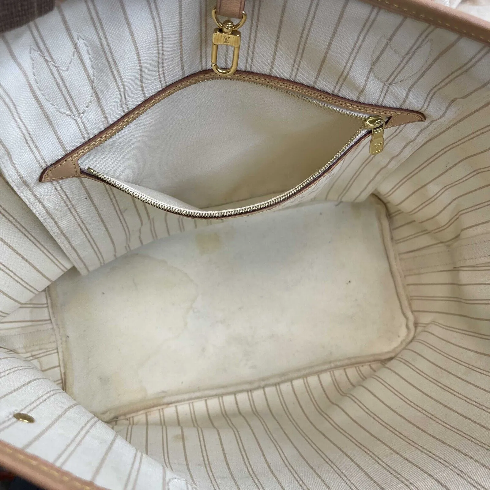 Louis Vuitton - LV Neverfull MM Damier Azur Cream Canvas Tote